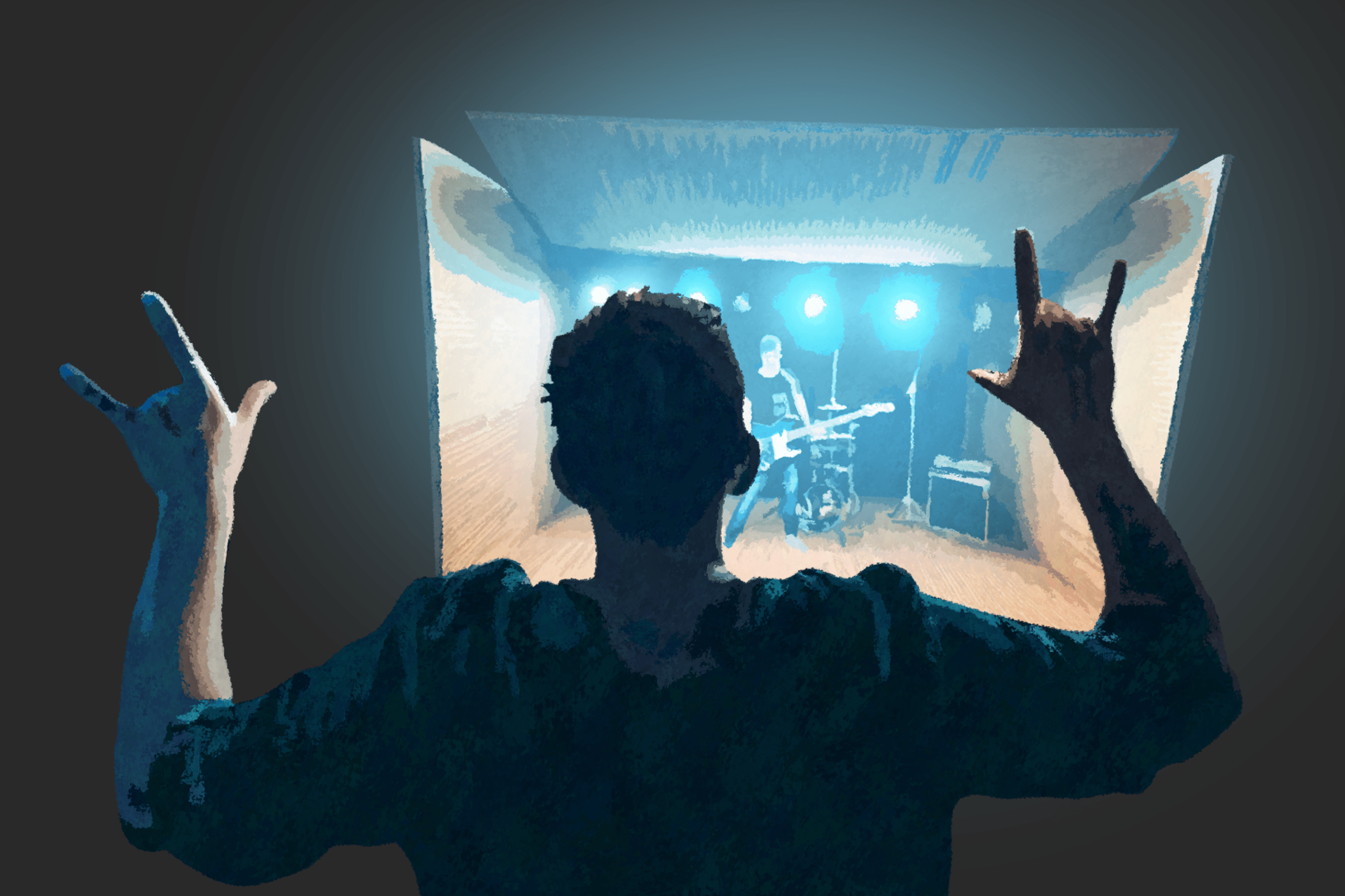 person opening a box and seeing a concerr