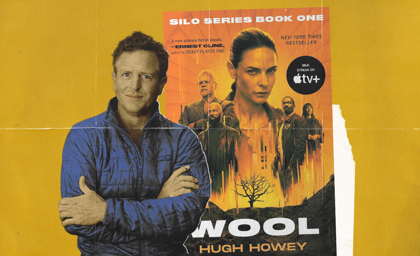 Cover of Wool by High Howey with photo of Hugh Howey