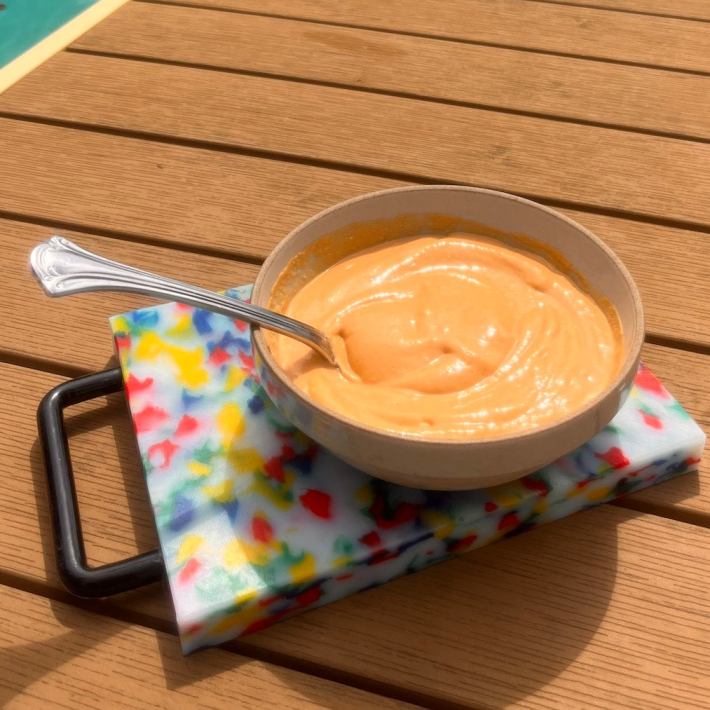 smoky tofu sauce in bowl