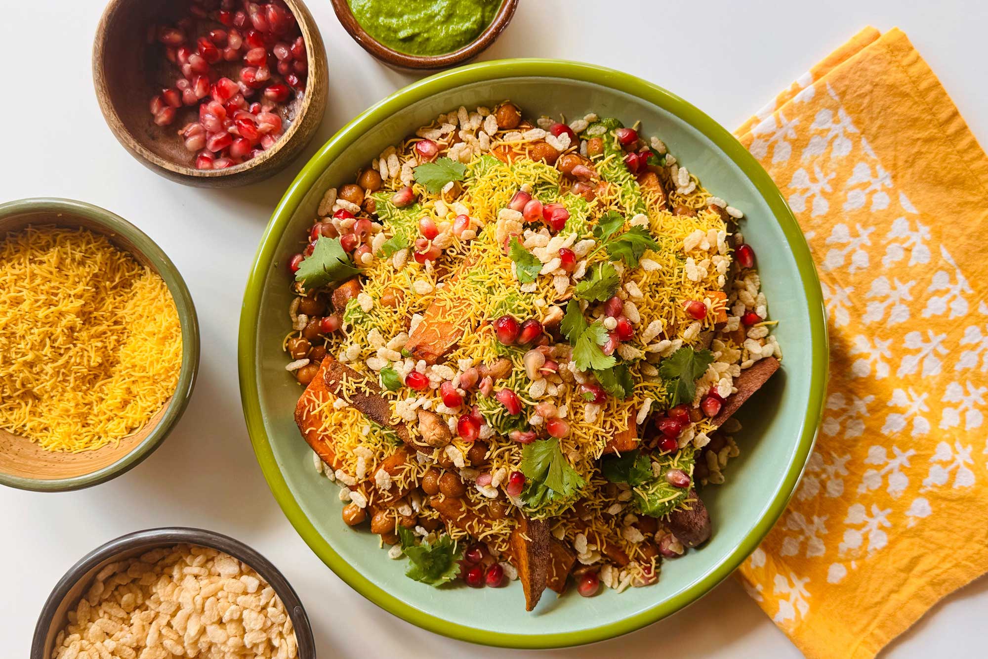 loaded sweet potato fries chaat