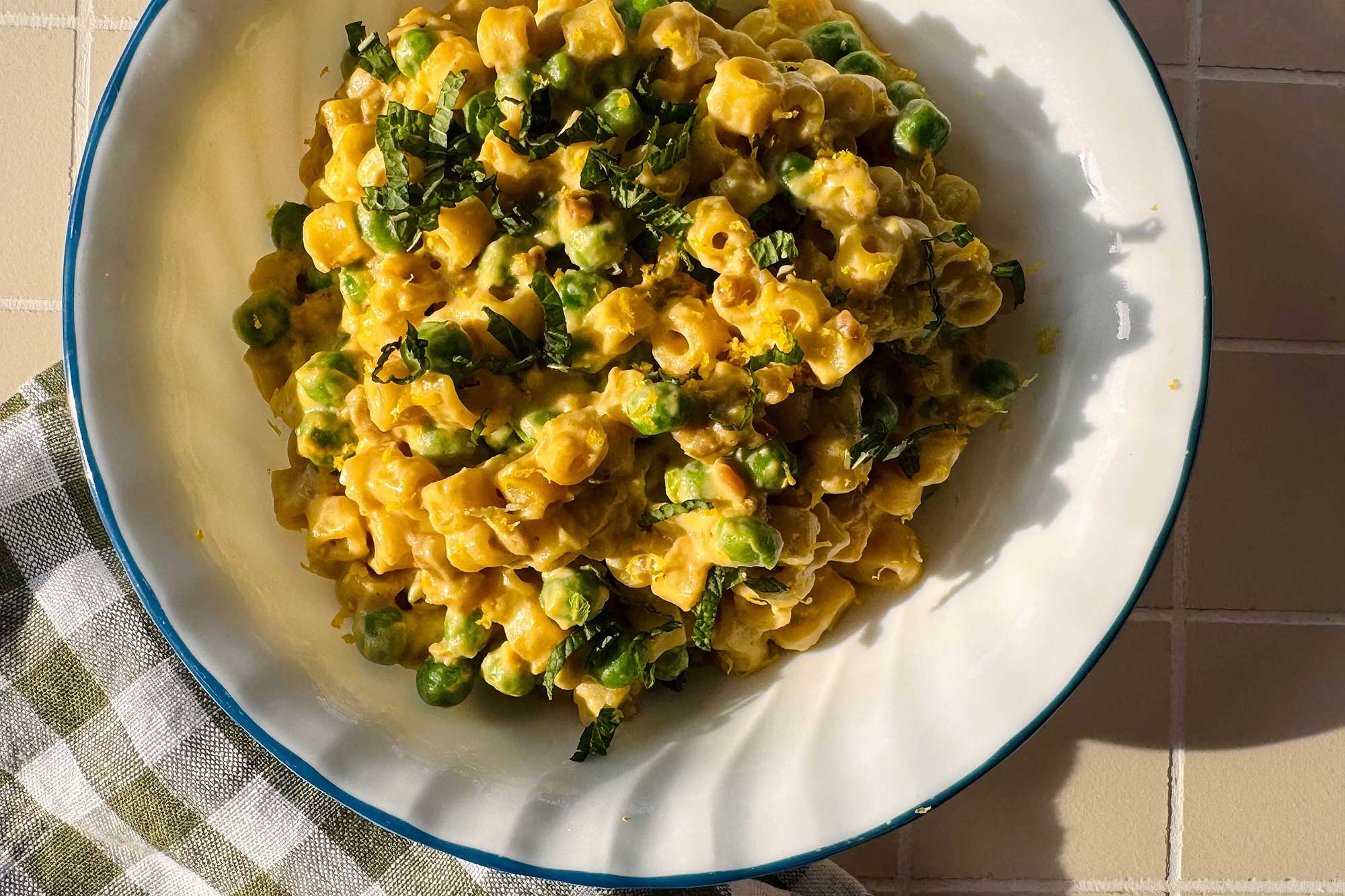 pasta and peas