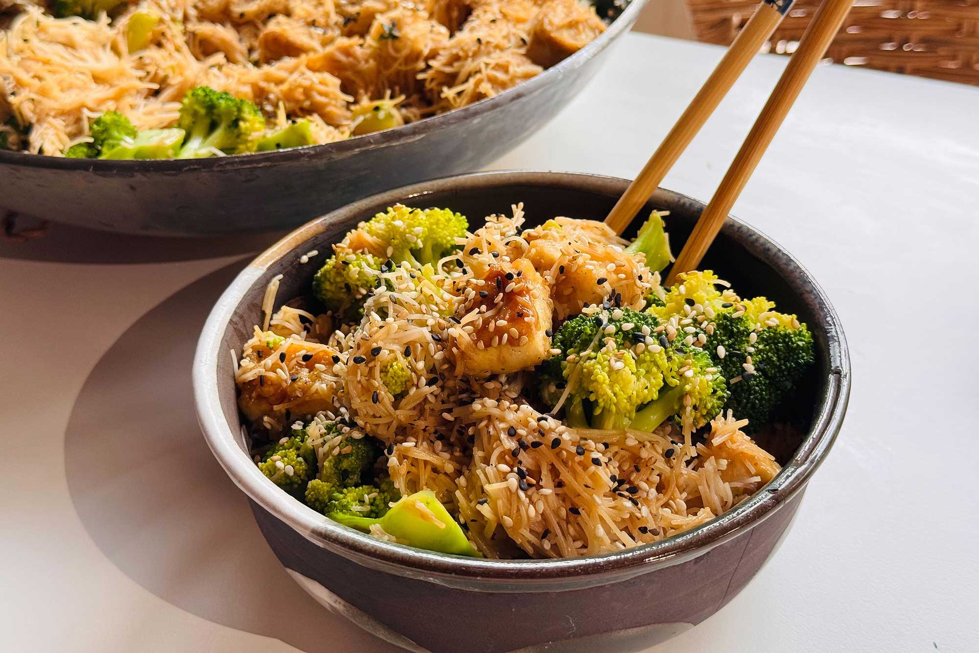 tofu stir-fry in bowl