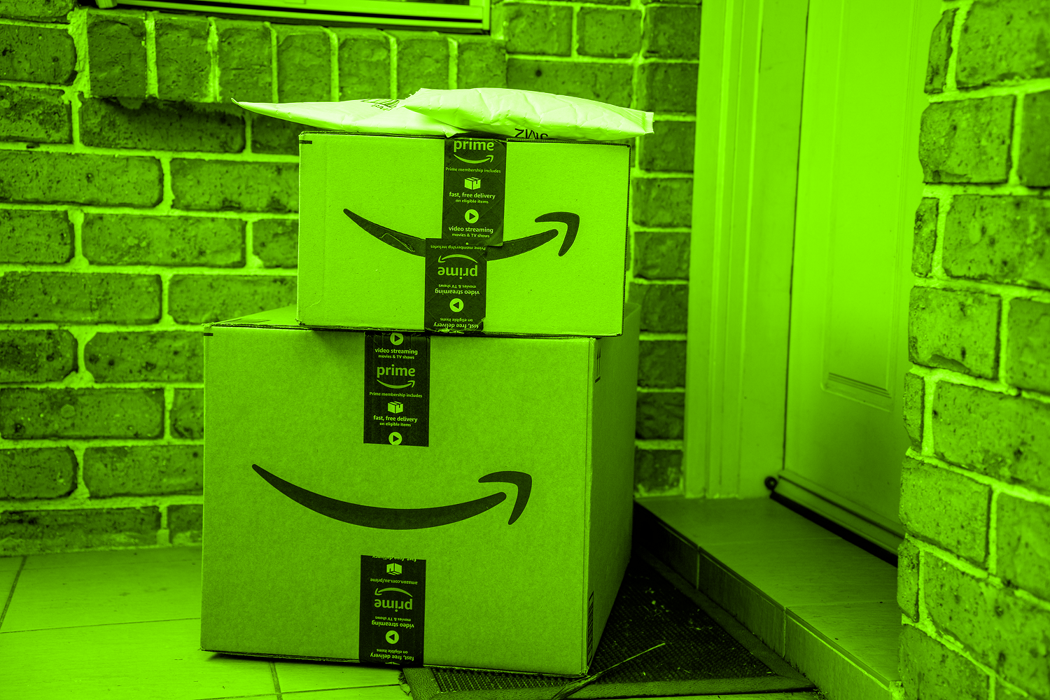 amazon packages on front porch