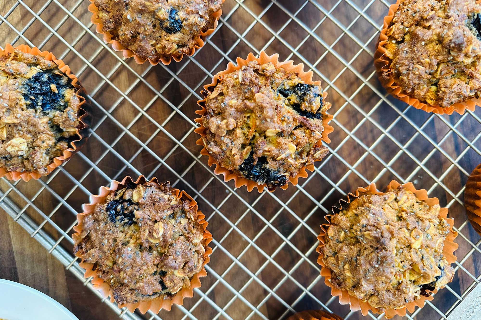 carrot muffin with flax egg