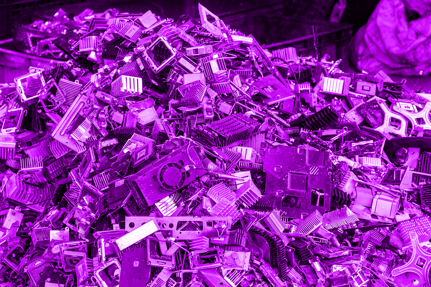 Scrap yard electronic waste