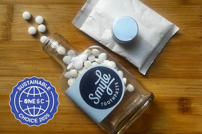 smyle toothpaste tablets with bottle and envelope